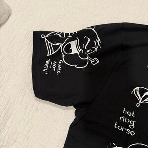 Adidas Black T-Shirt with White Popeye Design Popeye NWT